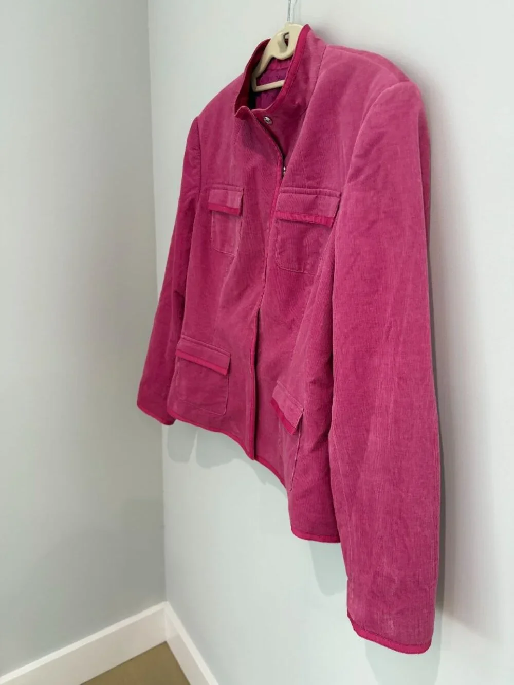 Style & Co. Pink Corduroy Stretch Jacket - Size 14